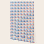 Vintage marine seashell mosaic art pattern Wallpaper Gallery Image 2