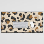 Leopard Print â Neutral Gold Light Palette Desk Mat Gallery Image 1