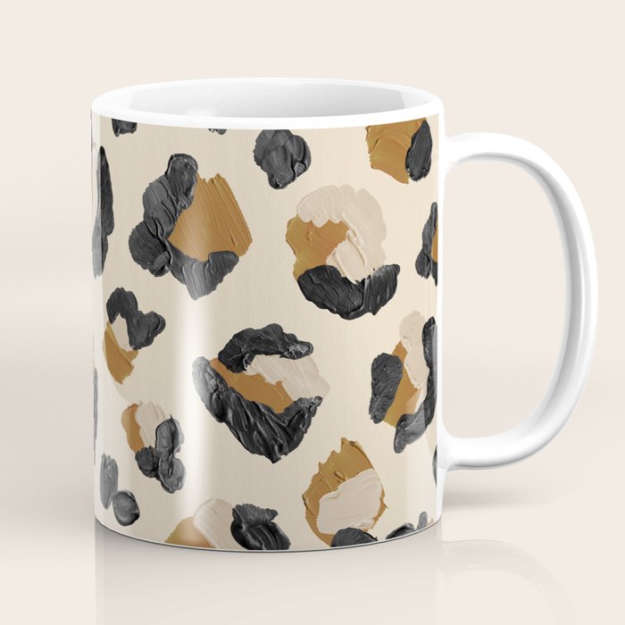Leopard Print - Neutral Gold Light Palette Coffee Mug Gallery Image 1