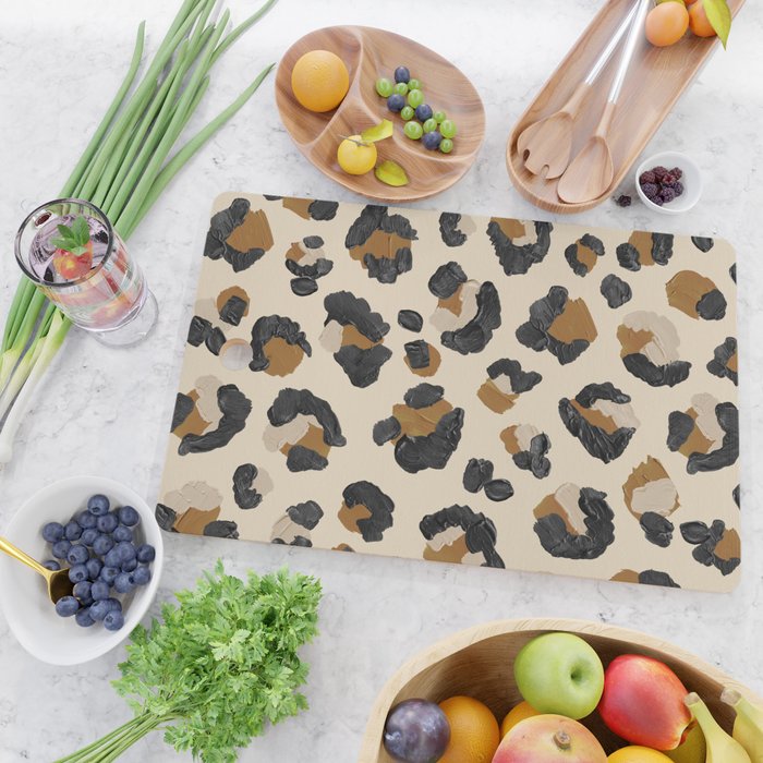 Leopard Print - Neutral Gold Light Palette Cutting Board Gallery Image 2