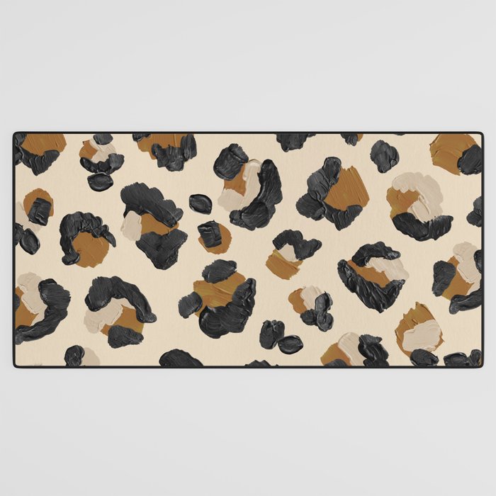 Leopard Print â Neutral Gold Light Palette Desk Mat Gallery Image 3