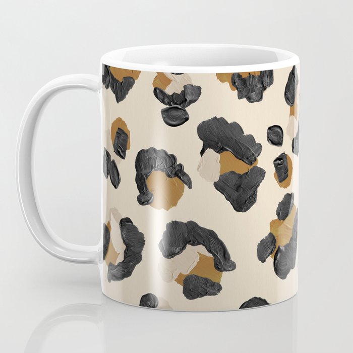 Leopard Print - Neutral Gold Light Palette Coffee Mug Gallery Image 3