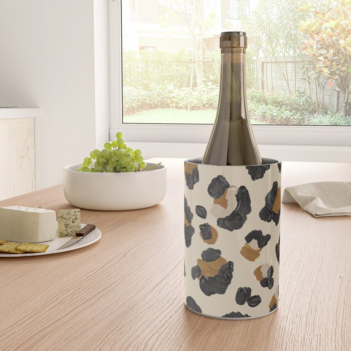 Leopard Print - Neutral Gold Light Palette Wine Chiller Gallery Image 4