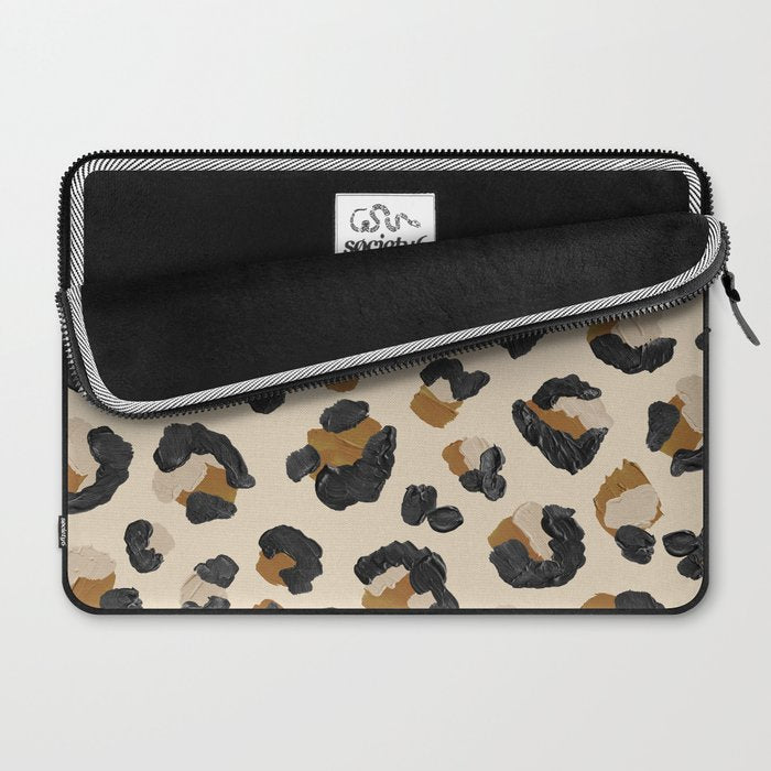 Leopard Print - Neutral Gold Light Palette Laptop Sleeve Gallery Image 2