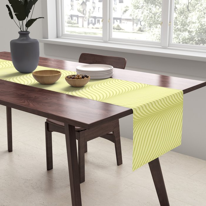 Elysian XX Pastel Lime Green Table Runner Gallery Image 2