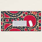 Tashkent Uzbekistan Central Asian Suzani Embroidery Print Desk Mat Gallery Image 1
