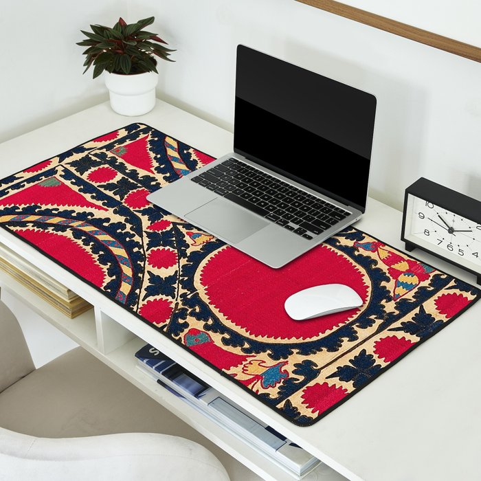 Tashkent Uzbekistan Central Asian Suzani Embroidery Print Desk Mat Gallery Image 2