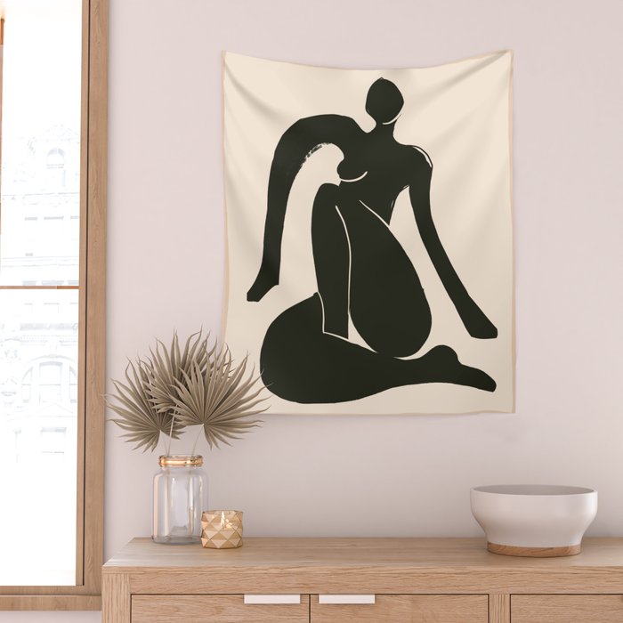 Abstract Art Female Figure 31 Wall Tapestry Gallery Image 2