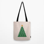 Winter Market | 05 - Festive Christmas Tree Green And Neutral Modern Holiday Tote Bag Gallery Image 2