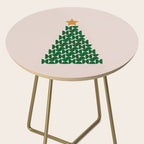 Winter Market | 05 - Festive Christmas Tree Green And Neutral Modern Holiday Side Table Gallery Image 2