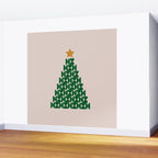 Winter Market | 05 - Festive Christmas Tree Green And Neutral Modern Holiday Wall Mural Gallery Image 2