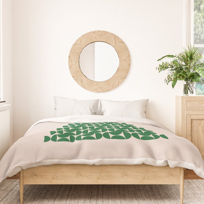 Winter Market | 05 - Festive Christmas Tree Green And Neutral Modern Holiday Duvet Cover Gallery Image 3