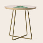 Winter Market | 05 - Festive Christmas Tree Green And Neutral Modern Holiday Side Table Gallery Image 1