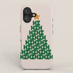 Winter Market | 05 - Festive Christmas Tree Green And Neutral Modern Holiday iPhone Case Gallery Image 1