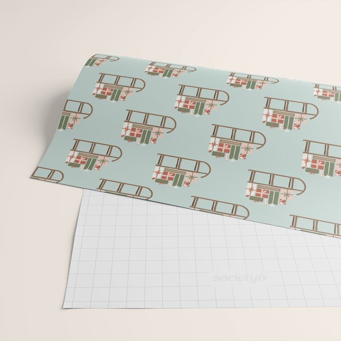 Christmas Sleigh Wrapping Paper Gallery Image 2