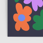 Retro Flowers: Midnight Black Edition Poster Gallery Image 3