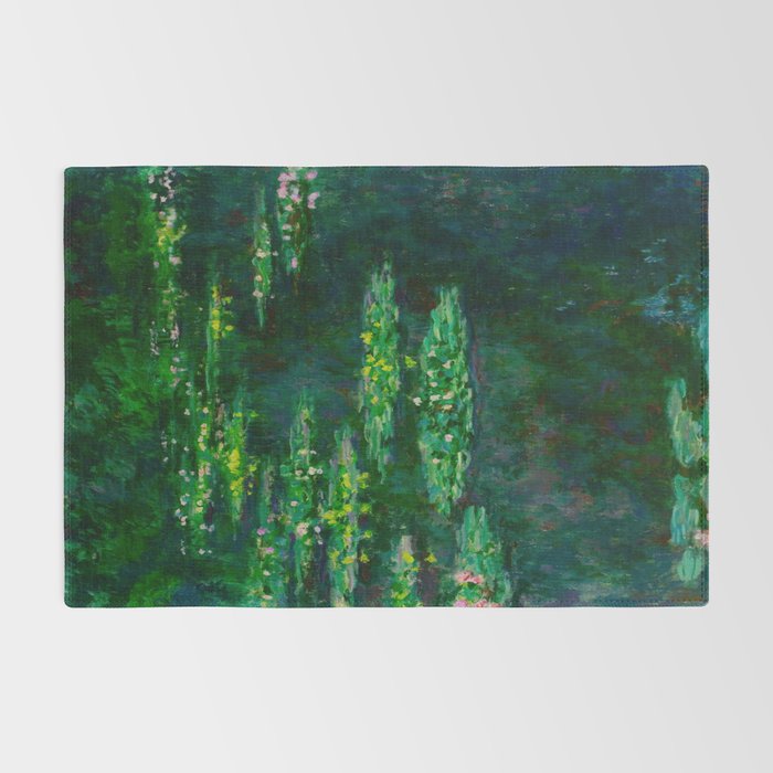 Claude Monet Impressionist Landscape Oil Painting Waterlilies Rug Gallery Image 2