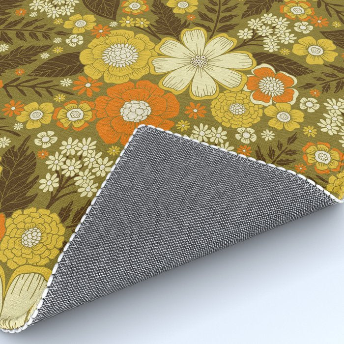 1970s Retro/Vintage Floral Pattern Rug Gallery Image 4