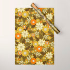1970s Retro/Vintage Floral Pattern Wrapping Paper Gallery Image 1