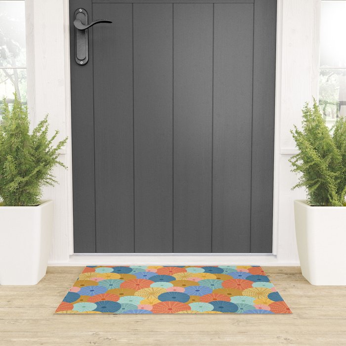 Coloful Sea Urchins 2 Welcome Mat Gallery Image 3
