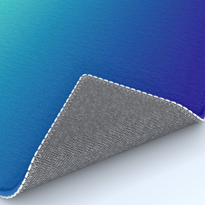 Turquoise Ultramarine Blue Gradient Rug Gallery Image 4
