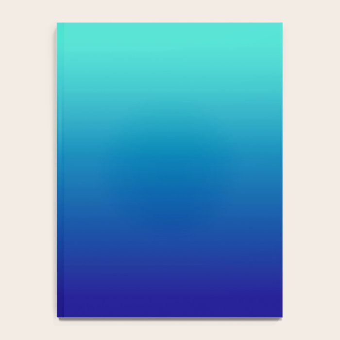Turquoise Ultramarine Blue Gradient Notebook Gallery Image 4