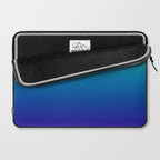 Turquoise Ultramarine Blue Gradient Laptop Sleeve Gallery Image 2