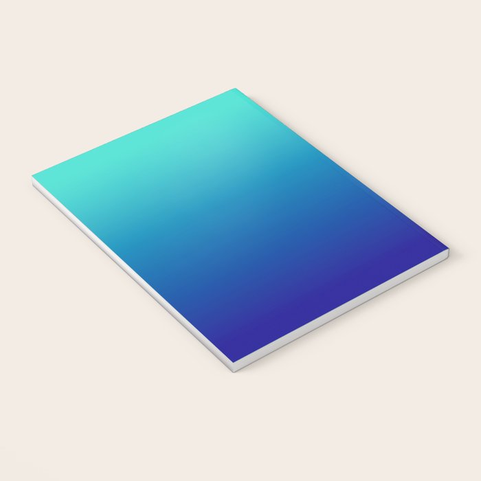 Turquoise Ultramarine Blue Gradient Notebook Gallery Image 3