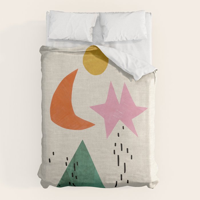 Orange Moon Mountain Duvet Cover Gallery Image 6