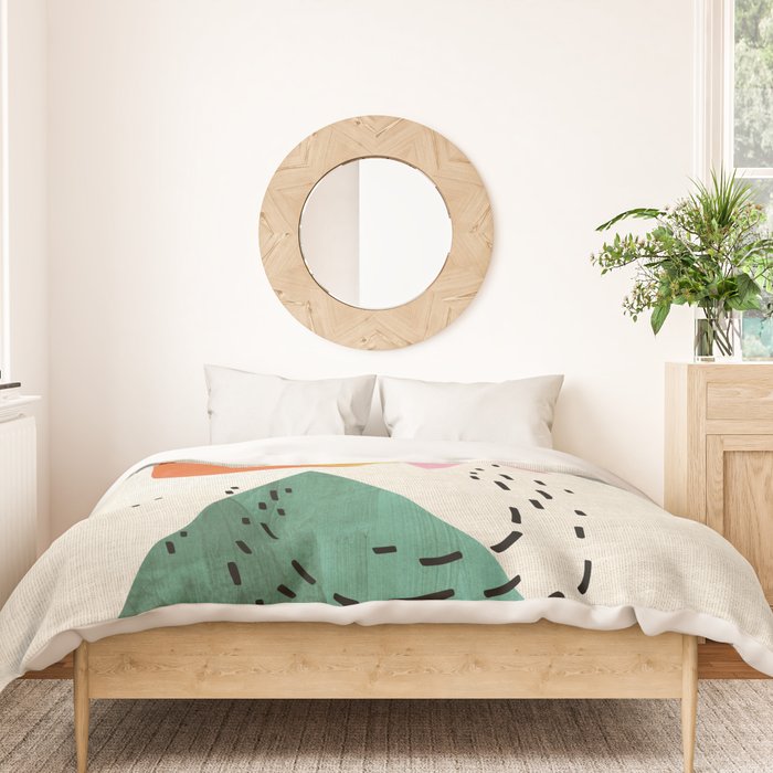 Orange Moon Mountain Duvet Cover Gallery Image 3