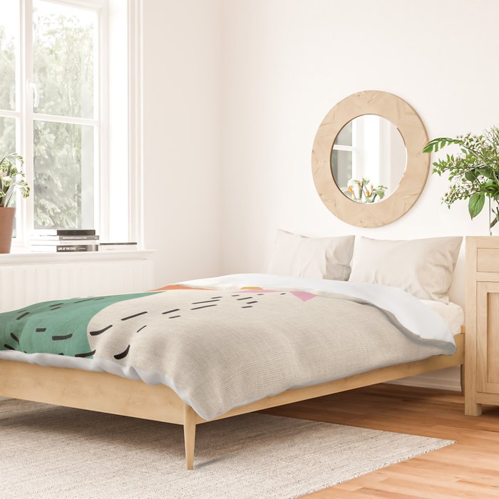 Orange Moon Mountain Duvet Cover Gallery Image 2