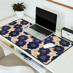 Blue Flower Pattern Desk Mat Gallery Image 2