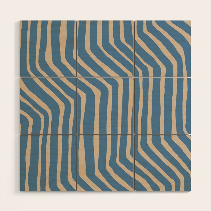 Towa in denim blue Wood Wall Art Gallery Image 1