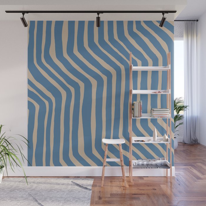 Towa in denim blue Wall Mural Gallery Image 1