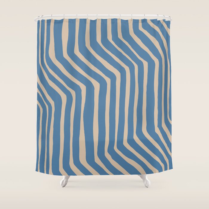 Towa in denim blue Shower Curtain Gallery Image 1