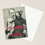 I Prefer Cats Stationery Card Gallery Image 2