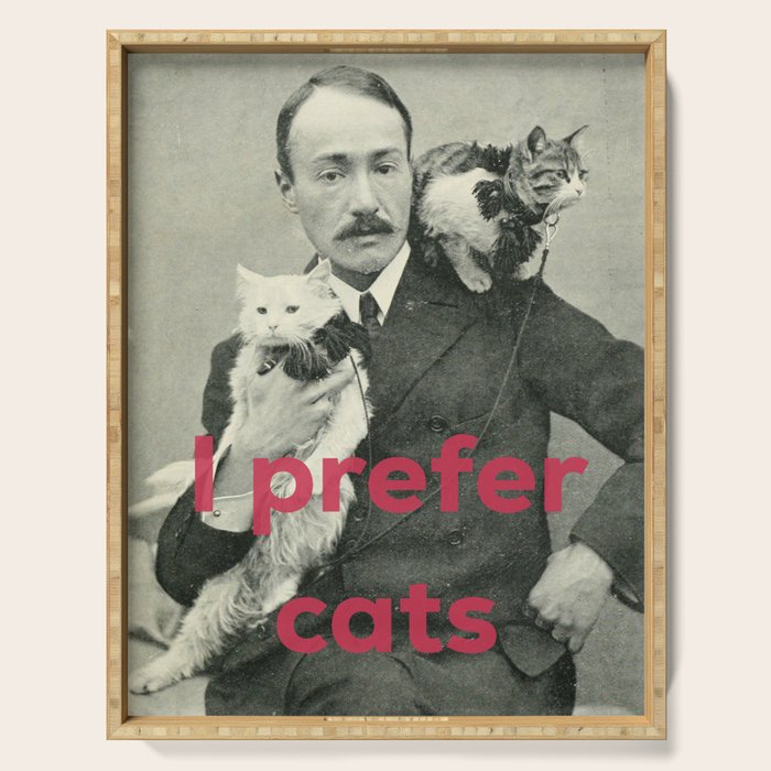 I Prefer Cats Serving Tray Gallery Image 1