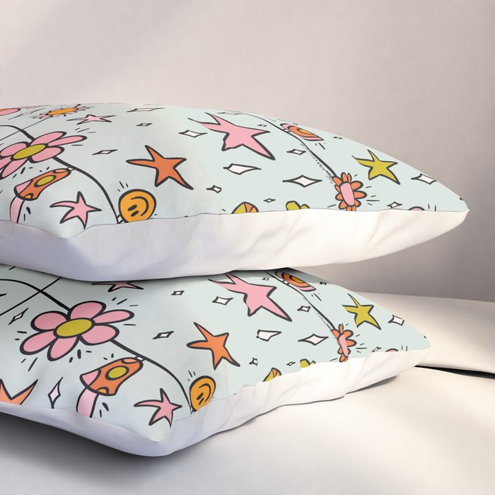 Alternative Christmas Lights Print Pillow Sham Gallery Image 3