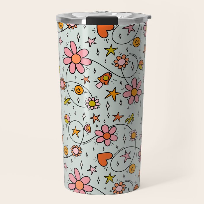 Alternative Christmas Lights Print Travel Mug Gallery Image 1