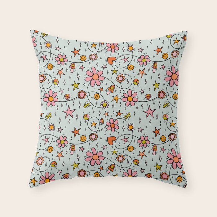 Alternative Christmas Lights Print Throw Pillow Gallery Image 6