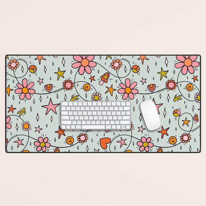 Alternative Christmas Lights Print Desk Mat Gallery Image 1