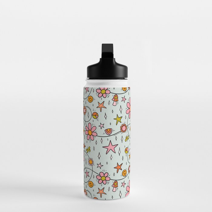Alternative Christmas Lights Print Water Bottle Gallery Image 3