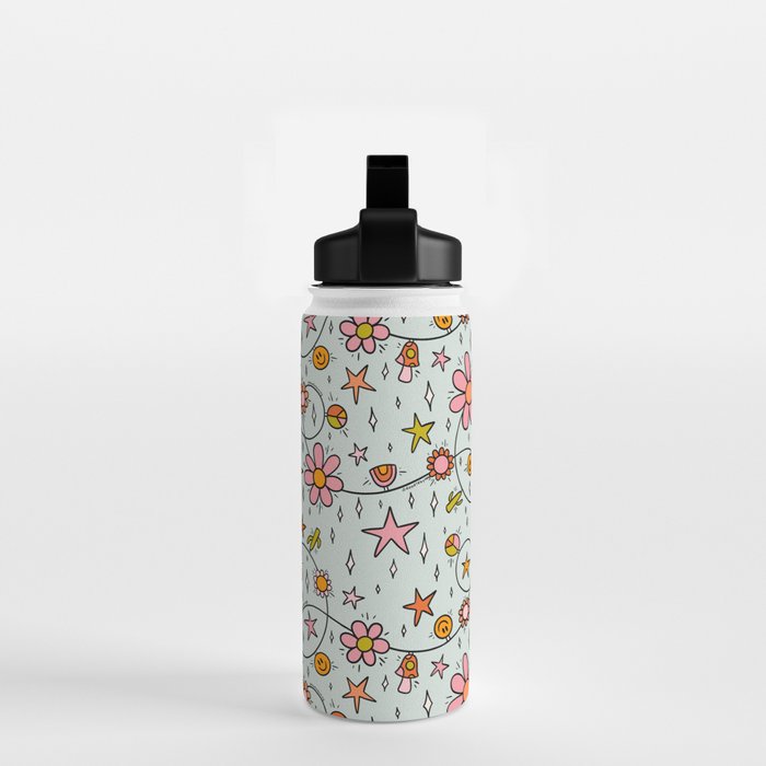 Alternative Christmas Lights Print Water Bottle Gallery Image 2