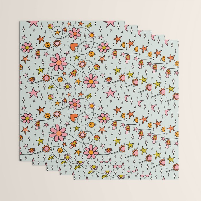Alternative Christmas Lights Print Wrapping Paper Gallery Image 3