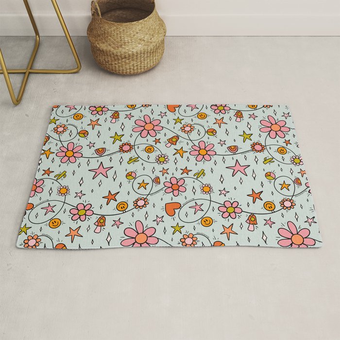 Alternative Christmas Lights Print Rug Gallery Image 1