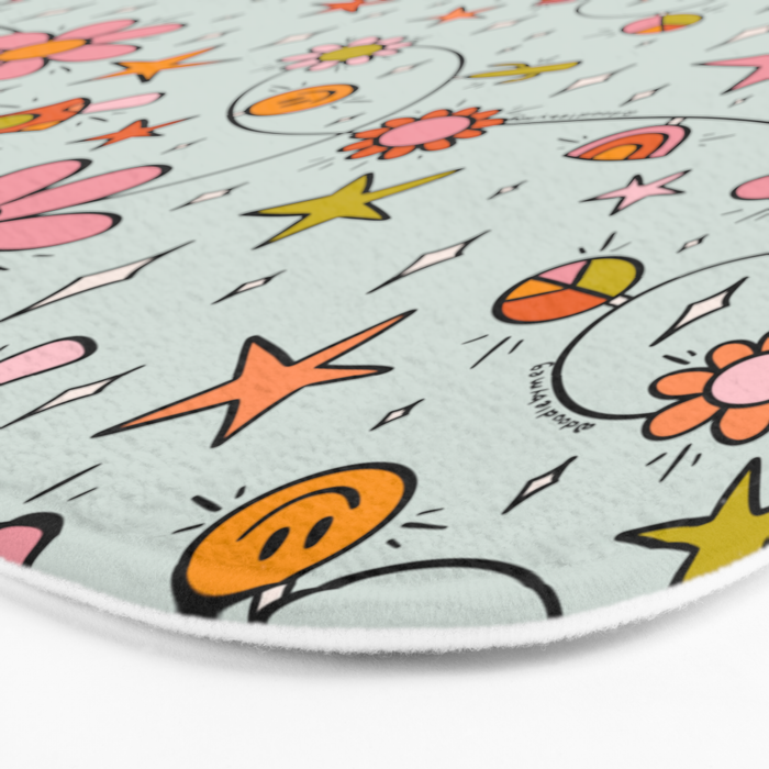 Alternative Christmas Lights Print Bath Mat Gallery Image 3