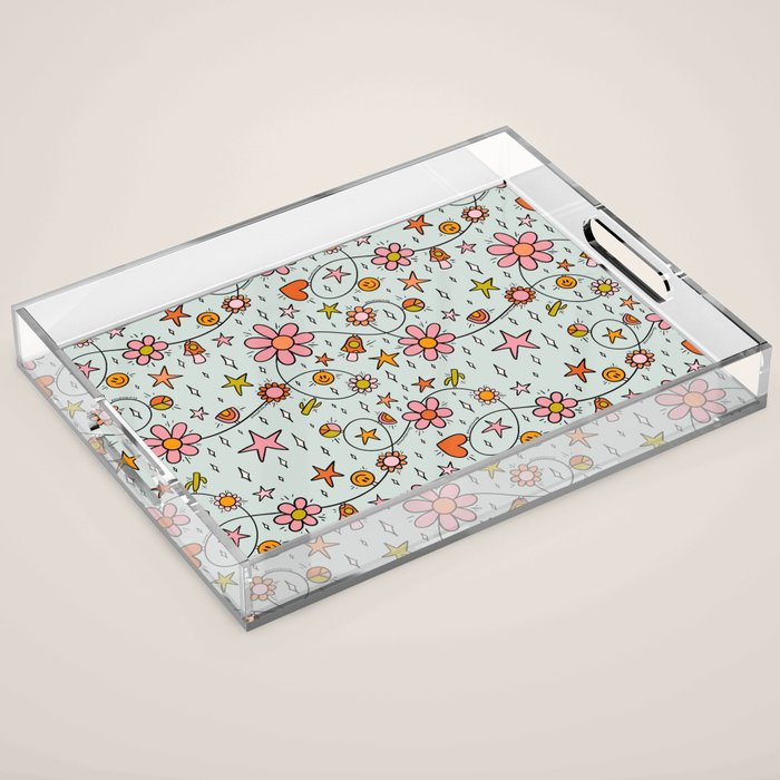 Alternative Christmas Lights Print Acrylic Tray Gallery Image 1