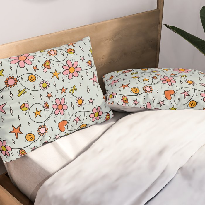 Alternative Christmas Lights Print Pillow Sham Gallery Image 2