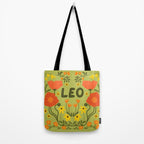 Leo Floral Folk Art  Tote Bag Gallery Image 2