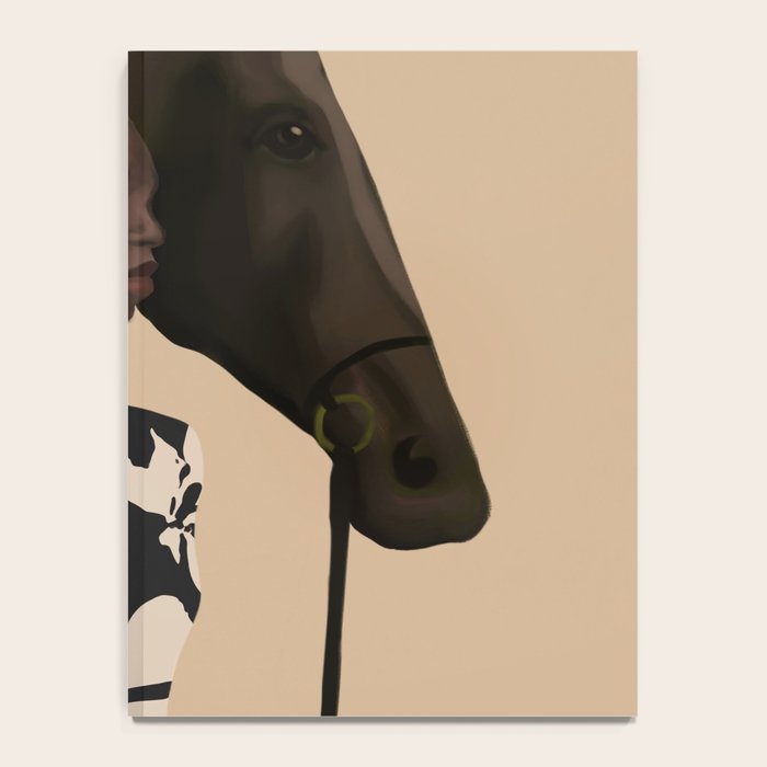 Woman in Bold Print with Black Horse Notebook Gallery Image 4